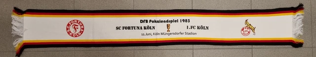 1.FC Köln Schal - Fortuna Köln Schal / DFB Pokalfinale 1983 / Oldschool Schal /