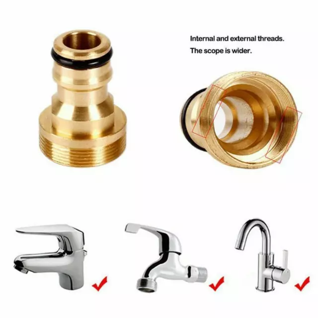 Kitchen Tap Connector Mixer Garden Hose Adaptor Pipe Fitting UK Joiner B5R8