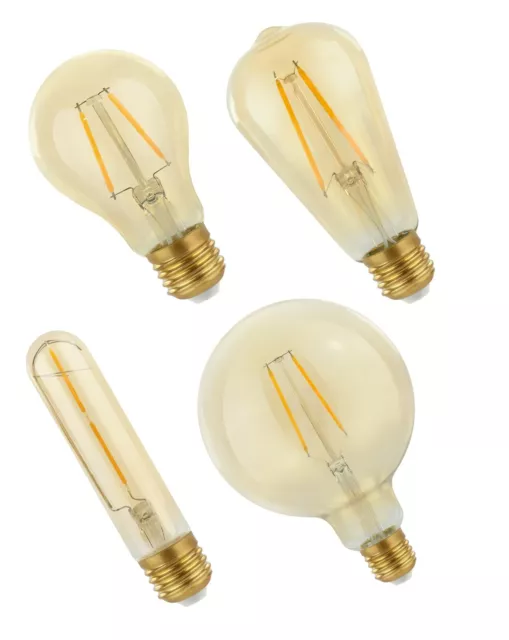 E27 Retro LED Leuchtmittel Filament Edison Vintage Glühbirne Glühlampe Globe Alt