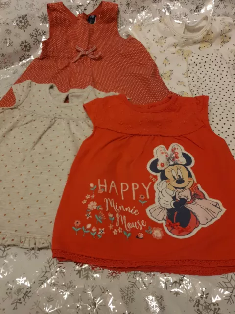 Lot de vêtements pour bébés filles - 6-9 mètres, robe Gap 6-12, Disney
