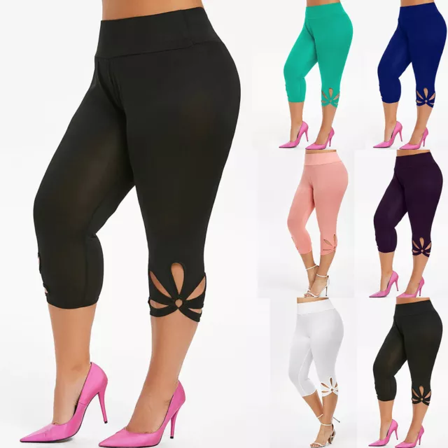 TomboyX Workout Leggings, 7/8 Length High Waisted Active Yoga Pants With  Pockets For Women, Plus Size Inclusive (XS-6X) Black 3X