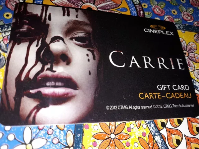 Cineplex Carrie 2012 Gift Card NO CASH VALUE