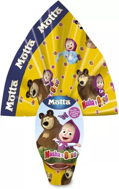 Masha e Orso - Uova di Pasqua Motta 190 g - Ideale per Bambini con sorpresa