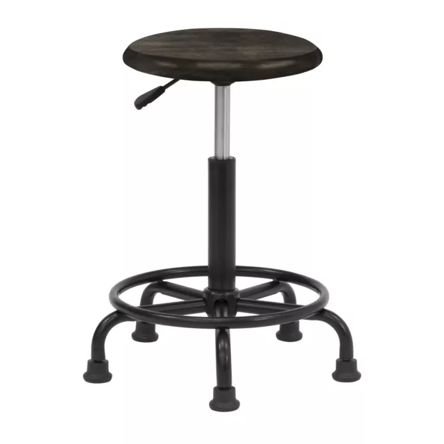 Studio Designs Retro Wood and Metal Swivel Height Adjustable Stool (19.25" -26"