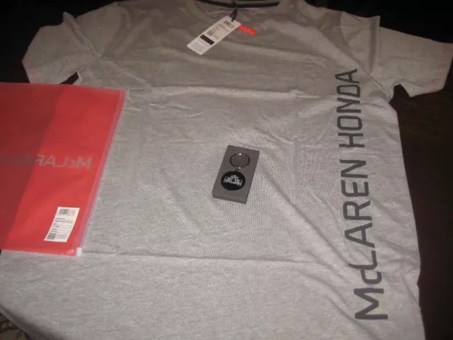 Mclaren Honda Keyring And T Shirt Gift Set Brand New