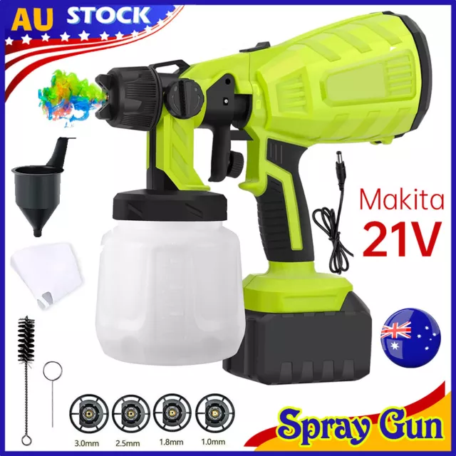 Cordless High Pressure Airless Spray Gun Paint Sprayer For Makita 21V Battery AU
