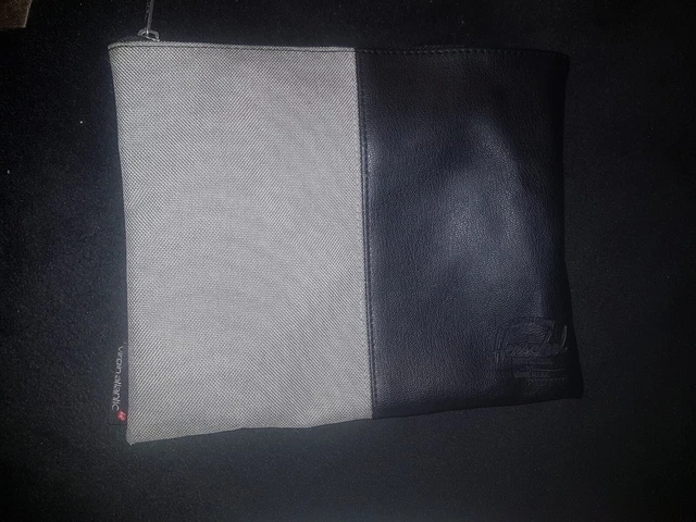 The Herschel Black & Taupe 9.5” x 7.5” Make-Up Bag Toiletries Wash Bag....
