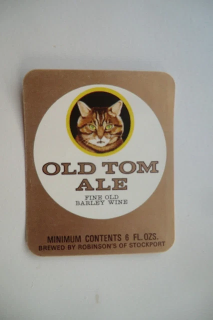 MINT ROBINSON'S STOCKPORT OLD TOM ALE 6 fl oz BREWERY BEER BOTTLE LABEL