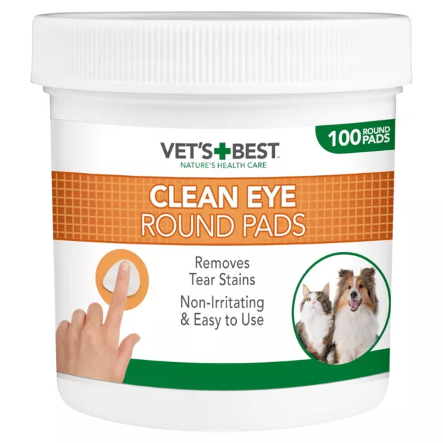 Vets Best Wattepads À Soins des Yeux pour Chiens, Neuf