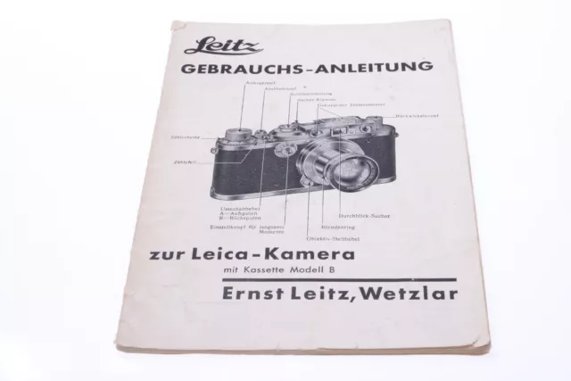 ✅ Leica, Leitz Iii A, 250 Cámara Manual Instrucciones Originales Alemán 141-1