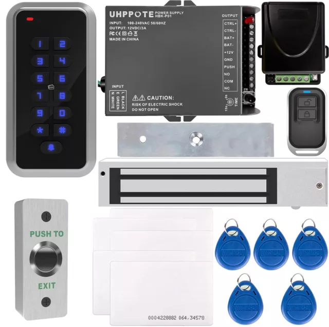 Metal RFID Reader Access Control Security System Keypad ID Card & Magnetic Lock,