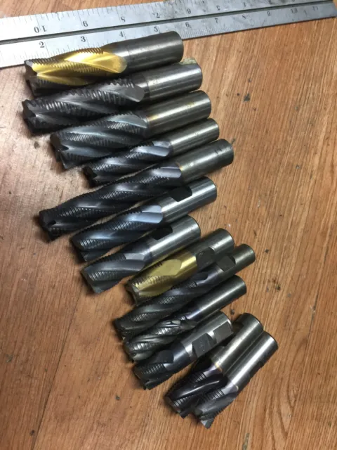 Lot Of Assorted Endmills Roughing 5/8 - 3/4 "