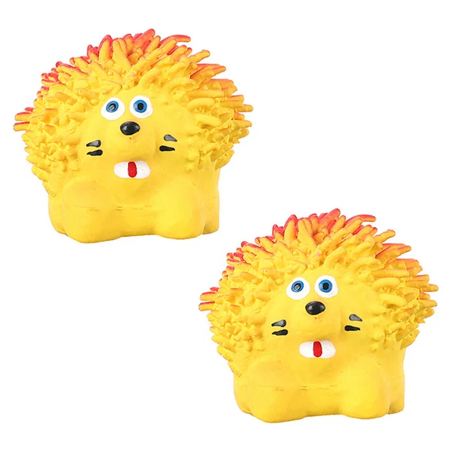 2Pcs Spielzeug Igel Quietschende Hund Spielzeug Hund Schleifen Spielzeug