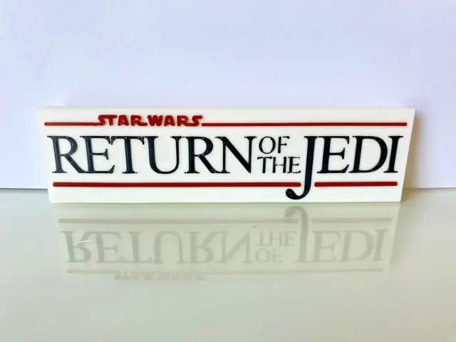 Star Wars Episode VI - Return of the Jedi Logo Luke Skywalker White Black Red