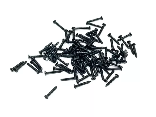 Vis Fixation pour Rails 1.4 x 10mm Tête Fraisée Noire Lot de 50 à 200 pcs HO