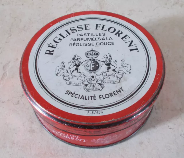 Vintage tin box french candy Sucre des Vosges Advertising France 1960s  green