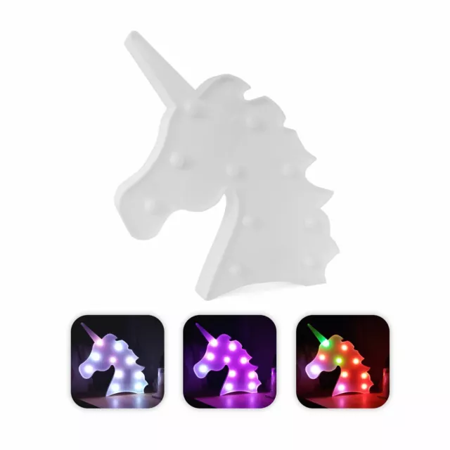 Luce notturna magica LED multicolore luce unicorno testa bambini sicurezza