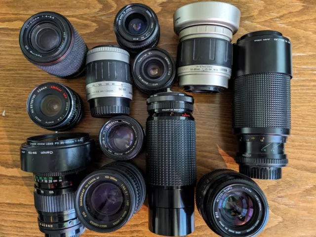 Used Camera Lens lot (Canon, Minolta, and Nikon)