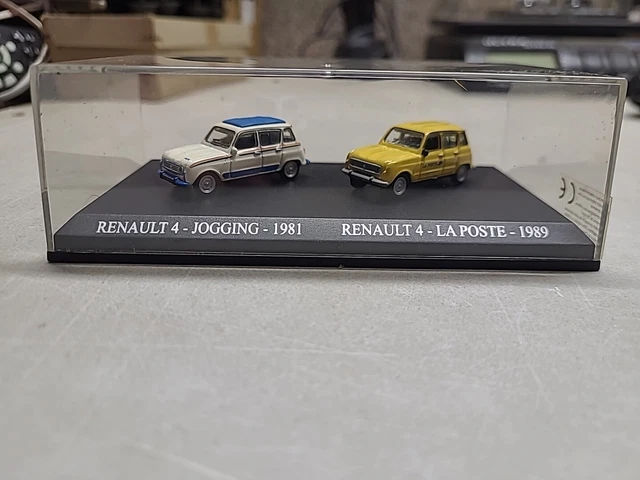 Ixo Altaya Atlas 1/87 COFFRET DUO RENAULT 4 JOGGING 1981+R4 LA POSTE -141