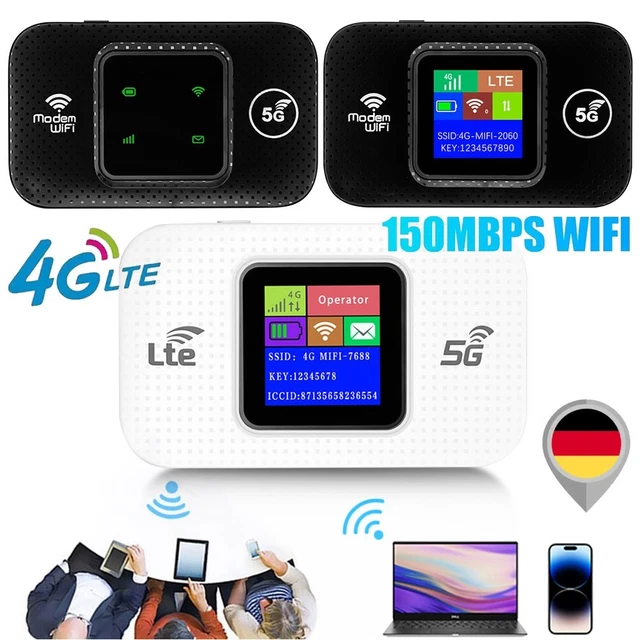 MENDUNER Hotspot Portatile 4G LTE Con Batteria 2100 MAh - Supporta 10 Utenti E Scheda SIM - Per Viaggi In Europa - 2