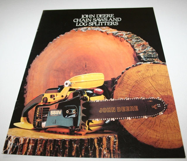 John Deere Chain Saws & Log Splitters Brochure 1985 25EV 35EV 55V 55EV 80EV