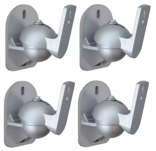 4 Silver Surround sound speaker wall brackets for Sony