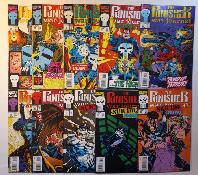 The Punisher War Journal #54 - #64 No #62 Vol 1 10 comic book Lot PUNISHER SALE