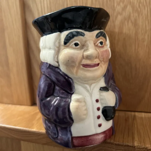 Vintage Shorter & Son Toby Jug No 2 Purple Coat Staffordshire England 13 Cm