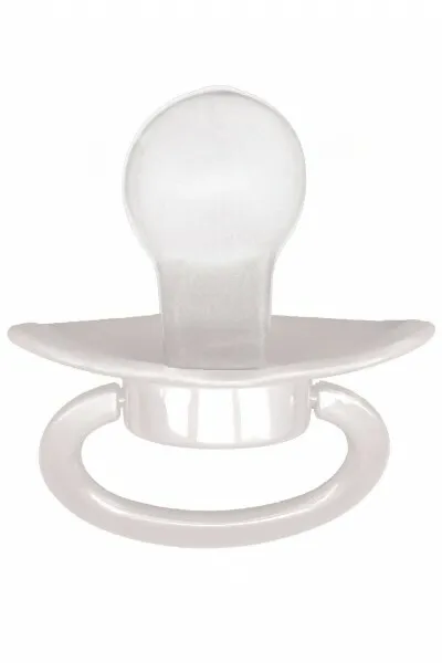 Abdl Pacifier for Adult XXL Plate And Teat White