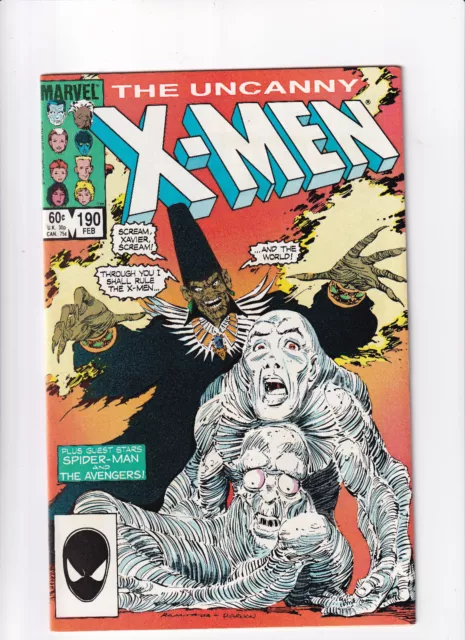 The Uncanny X-Men #190 Marvel 1985 Spider-Man Avengers VF+