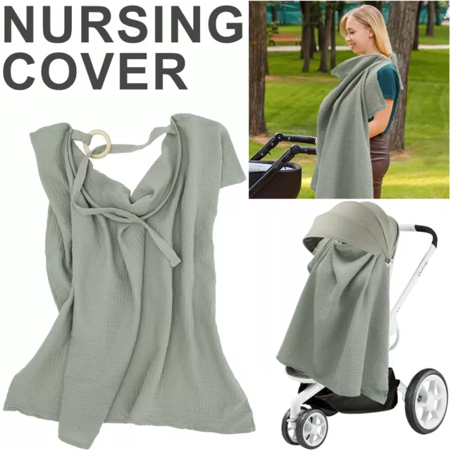 Nursing Cover Breathable Privacy Nursing Covers Soft Cotton Breastfeeding Cover☄