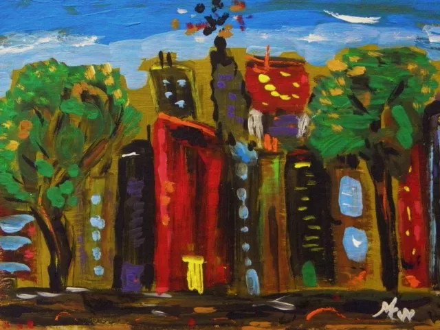 ORIGINAL CITY Street Naive Raw Brut FOLK Outsider Mary Carol art MCW Primitive