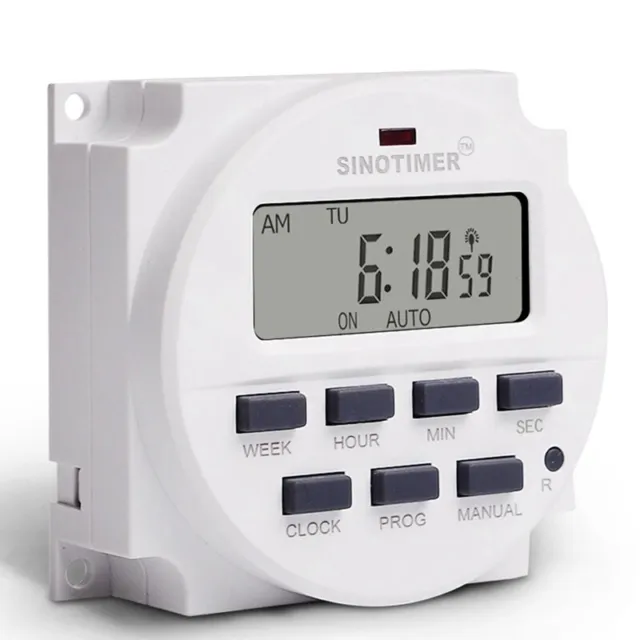 Temporizador eléctrico analógico de 24 horas, reloj temporizador de riel,  intervalos de 15 minutos, adecuado para calentadores de agua