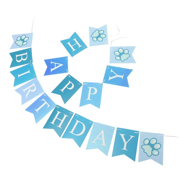 Bannière De Fête En Papier Violet – Décoration Anniversaire, Mariage, Garden-party, Facile à Installer, Motifs Féeriques