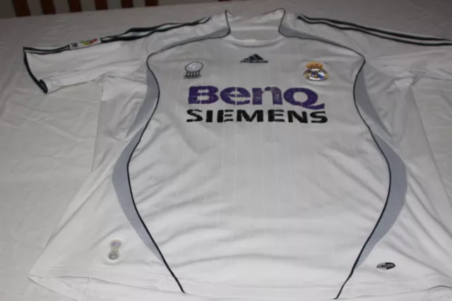 Camiseta Real Madrid De Marca Adidas Talla Xl Benq Siemens N º 17 V Nistelrooy