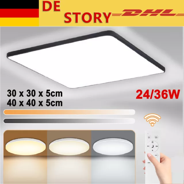 24/36W 30/40cm LED Deckenleuchte Moderne Deckenlampe Schlafzimmer Dimmable