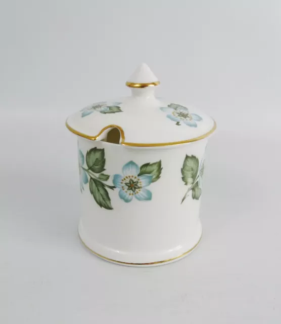 Vintage Crown Staffordshire Knochen China Osterruhm Deckel Marmelade Konserve Senftopf