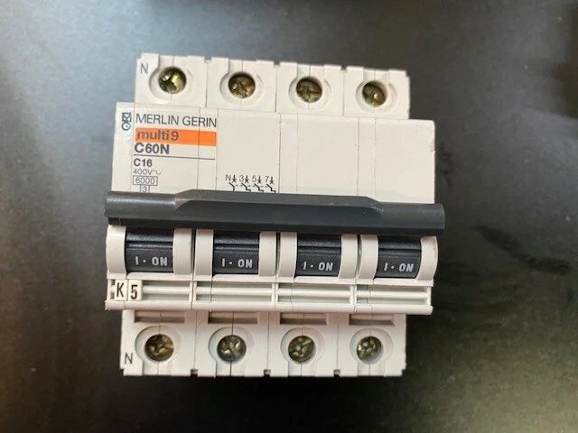 Merlin Gerin Multi9 C60N 3P C16 Circuit Breaker 3 Pole Merlin Gerin Multi9 C60N 3P C16 Circuit Breaker 3 Pole