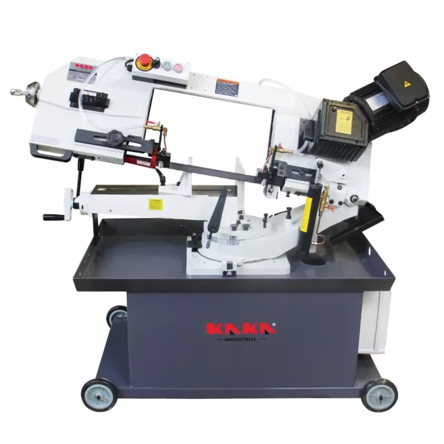 KAKA Ind BS-912GR horizontal metal band saw, 9"x12" cut, swivel bow 45°-90°