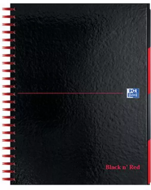 Schwarz n' Rot Hardcover Drahtgebundenes Projektbuch 200 Seiten A4 + 100080730