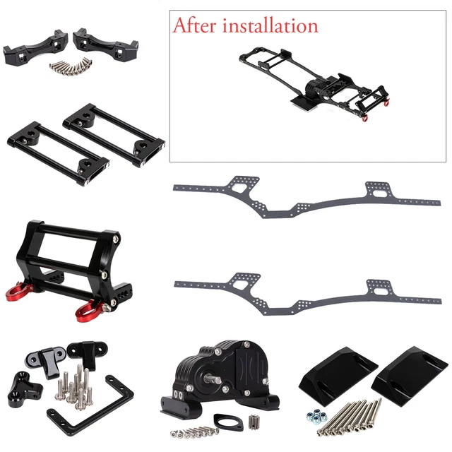 DIY LCG CHASSIS Rail Servo Mount /Gearbox /Bumper Mount For 1/10 RC