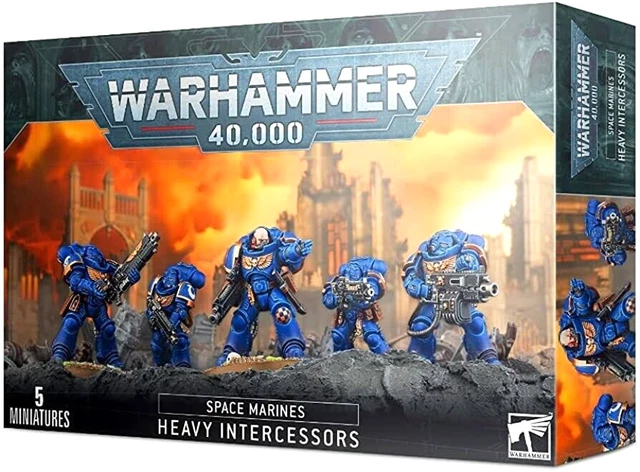 Warhammer 40K Primaris Space Marines - Squadra Assalto Intercessors 5 Miniature Multi-pose 40K Multiscelta Da Dipingere