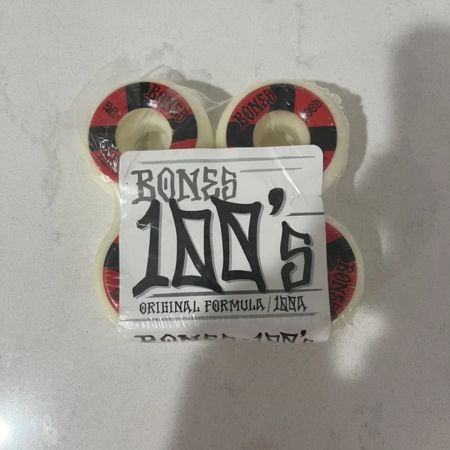 Bones Skateboard Wheels 52mm 100's V5 Sidecut White 100A