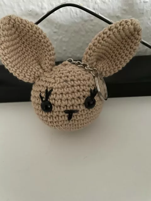 💖 Hase Schlüsselanhänger Amigurumi gehäkelt Handarbeit Neu