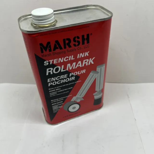 MARSH Rollermark Stencil Ink Quart Jug Color WHITE *NEW* Krylon Graffiti