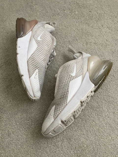 NIKE AIR 270 Boys Girls Childs Kids White Trainers Shoes Size 1 EU