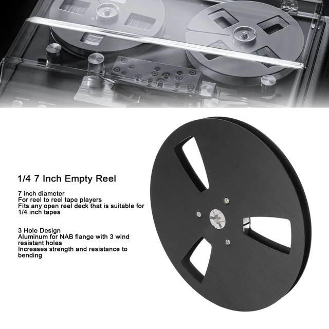 1/4 10 Inch Lege Aluminiumlegering Take Up Reel to Reel Small Hub, Tape Reel to Reel Recorder Lege Spoel voor Studer, 3 Hole Opening Machine Parts Takeup Reel voor Nab (Blauw