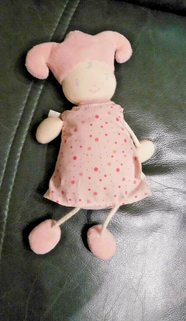 doudou poupee grelot robe rose pois fee lutin corolle tbe