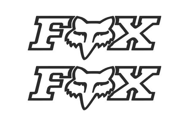 Fox Racing Logo Vinyl Decal Sticker Set Pair You Select Size and Color X2