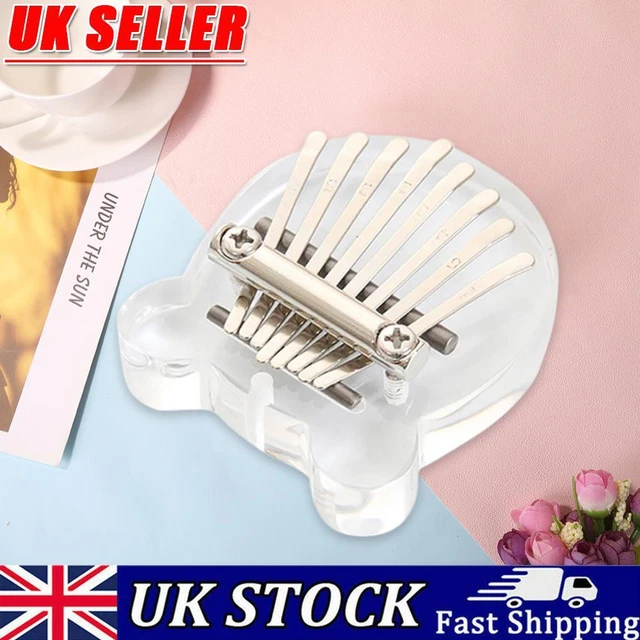 Mini Thumb Piano Acrylic 8-tone Cute Finger Piano Music Gift (Bear)